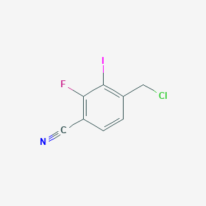 molecular formula C8H4ClFIN B12963409 4-(Chloromethyl)-2-fluoro-3-iodobenzonitrile 