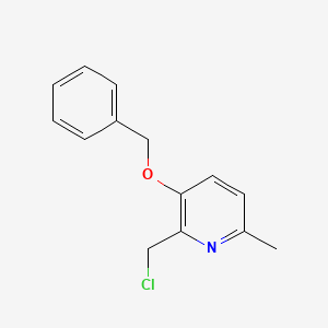 molecular formula C14H14ClNO B12963420 3-(Benzyloxy)-2-(chloromethyl)-6-methylpyridine 