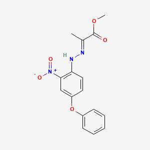 molecular formula C16H15N3O5 B12963466 Methyl 2-(2-(2-nitro-4-phenoxyphenyl)hydrazono)propanoate 