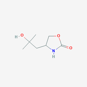 molecular formula C7H13NO3 B12963493 4-(2-Hydroxy-2-methylpropyl)oxazolidin-2-one 