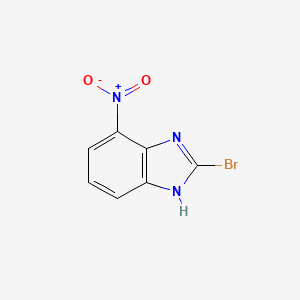 molecular formula C7H4BrN3O2 B12963498 2-Bromo-7-nitro-1H-benzo[d]imidazole 