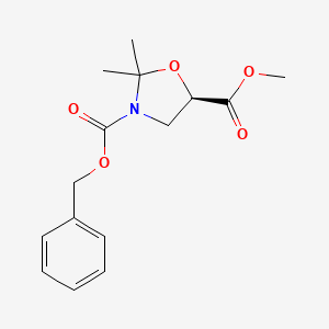 molecular formula C15H19NO5 B12963504 3-Benzyl 5-methyl (R)-2,2-dimethyloxazolidine-3,5-dicarboxylate 