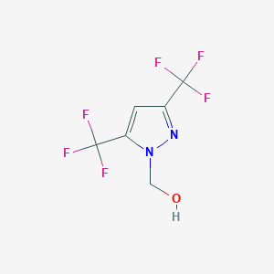 molecular formula C6H4F6N2O B12963510 (3,5-Bis(trifluoromethyl)-1H-pyrazol-1-yl)methanol 