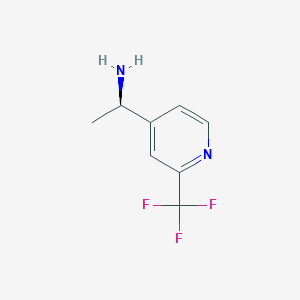 molecular formula C8H9F3N2 B12963544 (R)-1-(2-(Trifluoromethyl)pyridin-4-yl)ethan-1-amine CAS No. 1256810-98-6