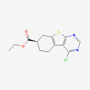 Ethyl (R)-4-chloro-5,6,7,8-tetrahydrobenzo[4,5]thieno[2,3-d]pyrimidine-7-carboxylate