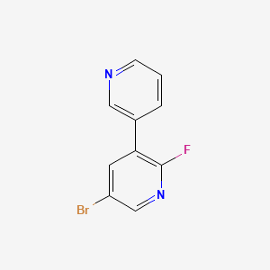 molecular formula C10H6BrFN2 B12963617 5-Bromo-2-fluoro-3,3'-bipyridine 