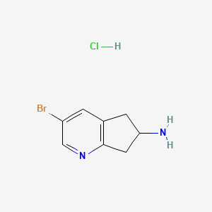 3-Bromo-6,7-dihydro-5H-cyclopenta[b]pyridin-6-amine hydrochloride