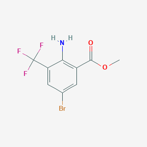 molecular formula C9H7BrF3NO2 B12963685 Methyl 2-amino-5-bromo-3-(trifluoromethyl)benzoate 