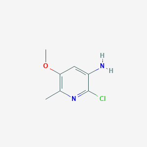 molecular formula C7H9ClN2O B12963699 2-Chloro-5-methoxy-6-methylpyridin-3-amine 