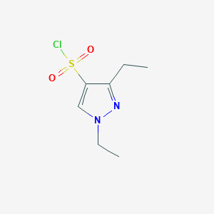 molecular formula C7H11ClN2O2S B12963720 1,3-Diethyl-1H-pyrazole-4-sulfonyl chloride 