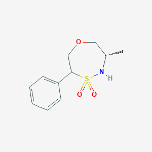 molecular formula C11H15NO3S B12963730 (6S)-6-Methyl-3-phenyl-1,4,5-oxathiazepane 4,4-dioxide 