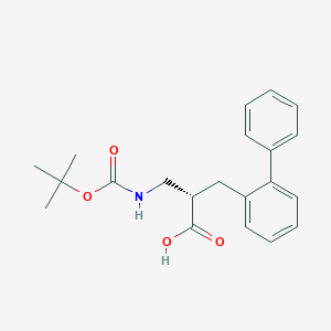 (S)-3-([1,1'-Biphenyl]-2-yl)-2-(((tert-butoxycarbonyl)amino)methyl)propanoic acid