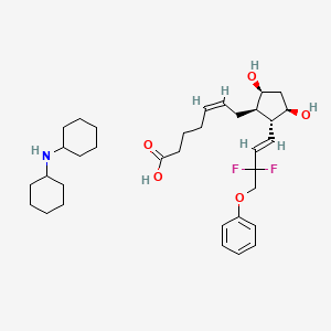 molecular formula C34H51F2NO5 B12963751 Tafluprost acid Dicyclohexylamine salt 