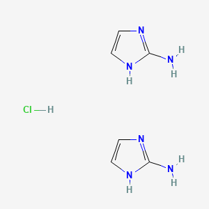 molecular formula C6H11ClN6 B12963806 1H-Imidazol-2-amine hemihydrochloride 