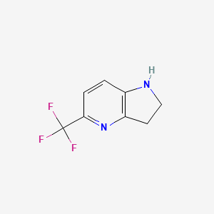 molecular formula C8H7F3N2 B12963866 5-(trifluoromethyl)-1H,2H,3H-pyrrolo[3,2-b]pyridine 