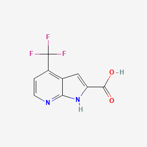 molecular formula C9H5F3N2O2 B12963874 4-(Trifluoromethyl)-1H-pyrrolo[2,3-b]pyridine-2-carboxylic acid 