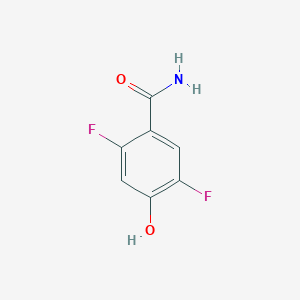 molecular formula C7H5F2NO2 B12963905 2,5-Difluoro-4-hydroxybenzamide 