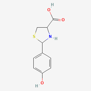 B1296391 2-(4-Hydroxyphenyl)-1,3-thiazolidine-4-carboxylic acid CAS No. 69588-11-0