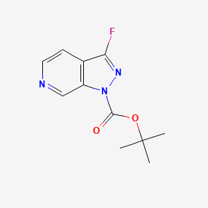 molecular formula C11H12FN3O2 B12963915 tert-Butyl 3-fluoro-1H-pyrazolo[3,4-c]pyridine-1-carboxylate 