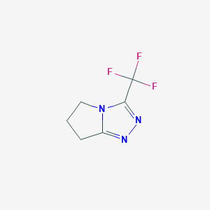 molecular formula C6H6F3N3 B12963923 3-(Trifluoromethyl)-6,7-dihydro-5H-pyrrolo[2,1-c][1,2,4]triazole 