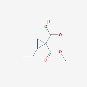 2-Ethyl-1-(methoxycarbonyl)cyclopropane-1-carboxylic acid