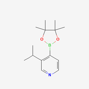 molecular formula C14H22BNO2 B12963990 3-Isopropyl-4-(4,4,5,5-tetramethyl-1,3,2-dioxaborolan-2-YL)pyridine 