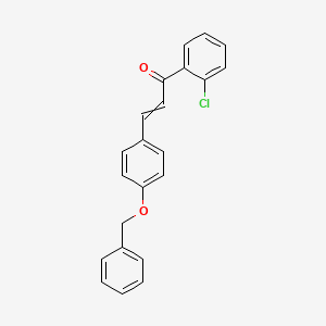 molecular formula C22H17ClO2 B1296405 1-(2-Chlorophenyl)-3-(4-phenylmethoxyphenyl)prop-2-en-1-one 