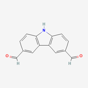 molecular formula C14H9NO2 B12964055 9H-carbazole-3,6-dicarbaldehyde 