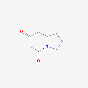 molecular formula C8H11NO2 B12964085 Tetrahydroindolizine-5,7(1H,6H)-dione 