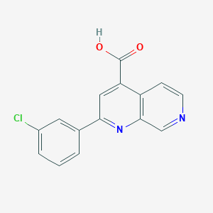 molecular formula C15H9ClN2O2 B12964088 2-(3-Chlorophenyl)-1,7-naphthyridine-4-carboxylic acid 