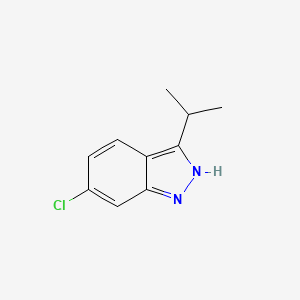 molecular formula C10H11ClN2 B12964111 6-Chloro-3-isopropyl-1H-indazole 