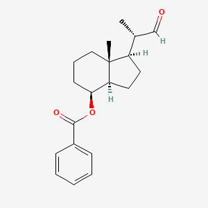 (1R,3aR,4S,7aR)-7a-methyl-1-((S)-1-oxopropan-2-yl)octahydro-1H-inden-4-yl benzoate