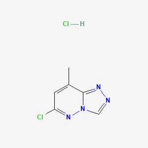 molecular formula C6H6Cl2N4 B12964150 6-Chloro-8-methyl-[1,2,4]triazolo[4,3-b]pyridazine hydrochloride 