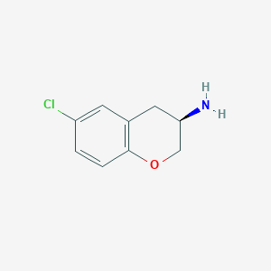 molecular formula C9H10ClNO B12964185 (R)-6-Chlorochroman-3-amine 