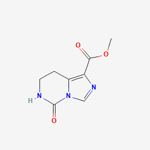 molecular formula C8H9N3O3 B12964197 Methyl 5-oxo-5,6,7,8-tetrahydroimidazo[1,5-c]pyrimidine-1-carboxylate 