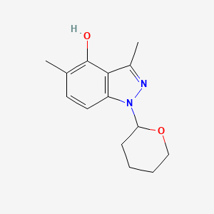 molecular formula C14H18N2O2 B12964210 3,5-Dimethyl-1-(tetrahydro-2H-pyran-2-yl)-1H-indazol-4-ol 