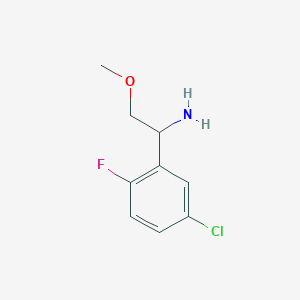 molecular formula C9H11ClFNO B12964226 1-(5-Chloro-2-fluorophenyl)-2-methoxyethanamine 