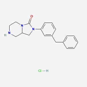 2-(3-benzylphenyl)-1,5,6,7,8,8a-hexahydroimidazo[1,5-a]pyrazin-3-one;hydrochloride