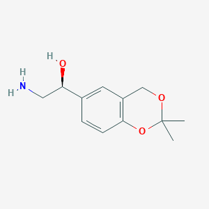 molecular formula C12H17NO3 B12964233 (S)-2-Amino-1-(2,2-dimethyl-4H-benzo[d][1,3]dioxin-6-yl)ethanol 