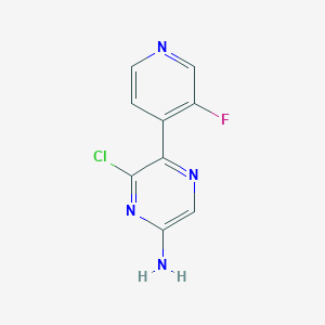 6-Chloro-5-(3-fluoropyridin-4-yl)pyrazin-2-amine