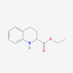 molecular formula C12H15NO2 B1296430 Ethyl 1,2,3,4-tetrahydroquinoline-2-carboxylate CAS No. 4620-34-2