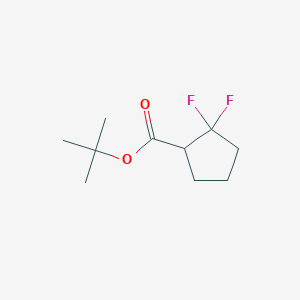 molecular formula C10H16F2O2 B12964326 tert-Butyl 2,2-difluorocyclopentane-1-carboxylate 