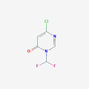 molecular formula C5H3ClF2N2O B12964341 6-Chloro-3-(difluoromethyl)pyrimidin-4(3H)-one 