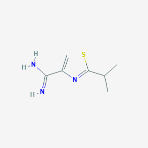 molecular formula C7H11N3S B12964523 2-Isopropylthiazole-4-carboximidamide 