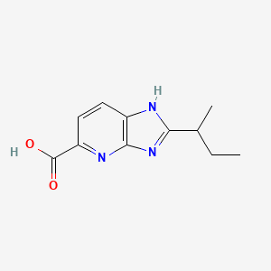 molecular formula C11H13N3O2 B12964557 2-(sec-Butyl)-3H-imidazo[4,5-b]pyridine-5-carboxylic acid 