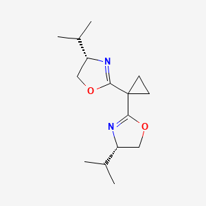 molecular formula C15H24N2O2 B12964574 (4S,4'S)-2,2'-Cyclopropylidenebis[4,5-dihydro-4-isopropyloxazole] 