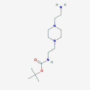 molecular formula C13H28N4O2 B12964583 tert-Butyl (2-(4-(2-aminoethyl)piperazin-1-yl)ethyl)carbamate 