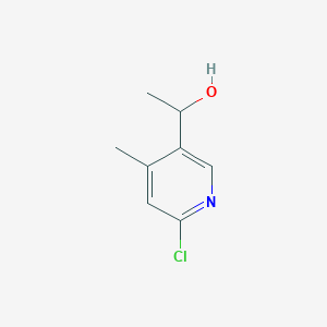 molecular formula C8H10ClNO B12964597 1-(6-Chloro-4-methylpyridin-3-yl)ethan-1-ol 