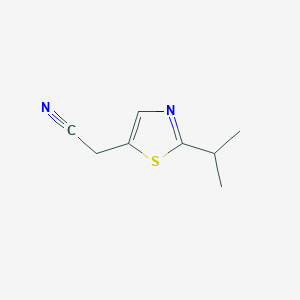 molecular formula C8H10N2S B12964603 2-(2-Isopropylthiazol-5-yl)acetonitrile 