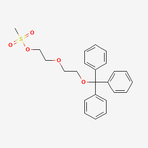 molecular formula C24H26O5S B12964607 2-(2-(Trityloxy)ethoxy)ethyl methanesulfonate 